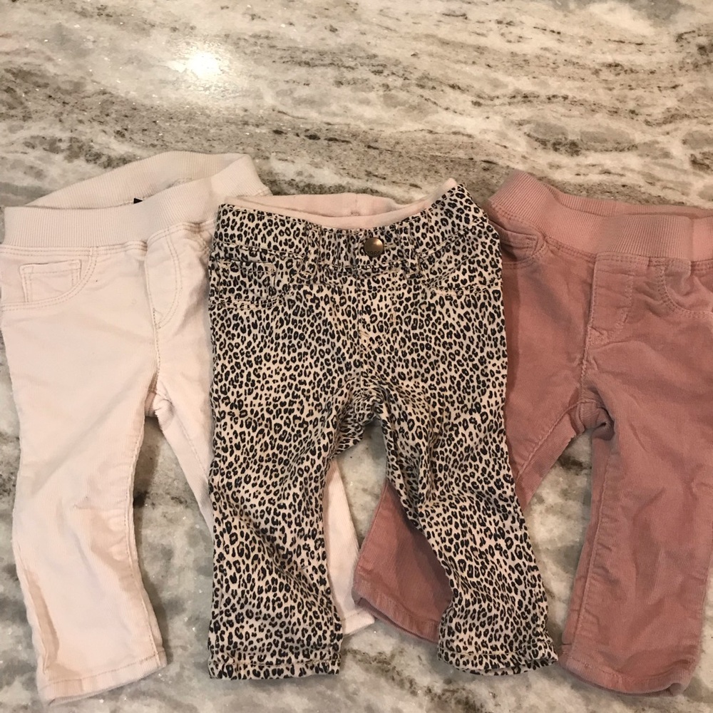 Baby GAP, 6-12 months, 3 pairs of pants